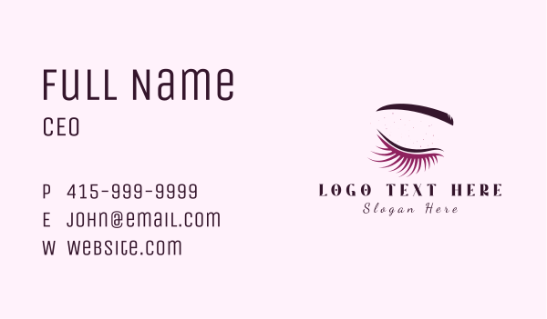 Beauty Glam Eyelash Business Card Design Image Preview