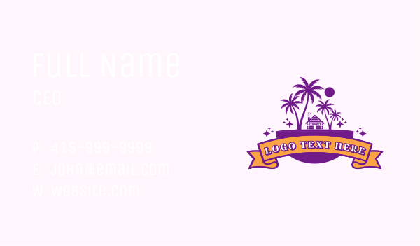 Beach Cabin Resort Business Card Design Image Preview