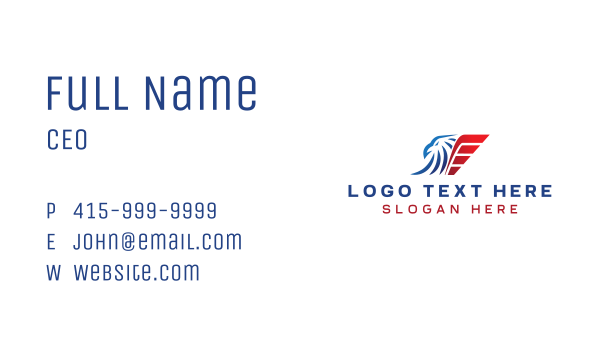 American Eagle Aviation Business Card Design Image Preview
