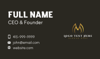 Luxe Gold Letter M Business Card Image Preview