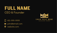 Golden Diamond Crown Business Card Image Preview