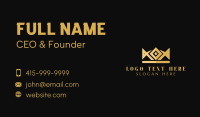 Golden Diamond Crown Business Card Preview