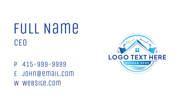 Pressure Wash Cleaning Business Card Design Image Preview