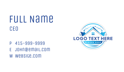 Pressure Wash Cleaning Business Card Image Preview