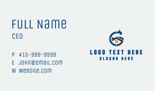 Pipe Repair Faucet Business Card Design Image Preview