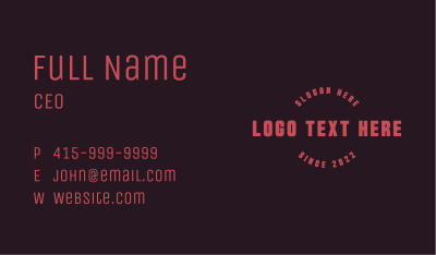 Masculine Type Wordmark Business Card Image Preview