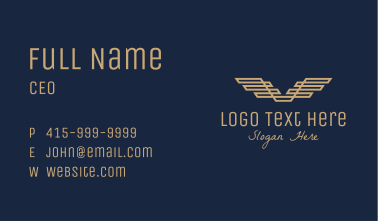 Gold Premium Wings Business Card