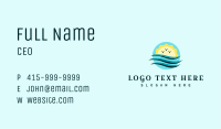 Beach Wave Sunset Business Card Image Preview