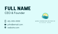 Beach Wave Sunset Business Card Image Preview