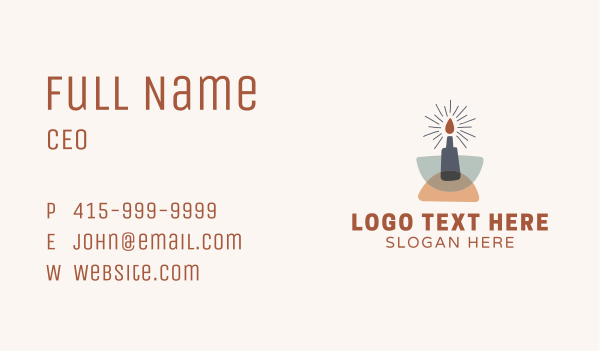 Memorial Candle Decor Business Card Design Image Preview