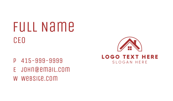 Red Architecture House  Business Card Design Image Preview