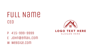Red Architecture House  Business Card Image Preview