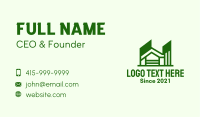 Green Apartment House Business Card Image Preview