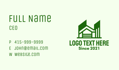 Green Apartment House Business Card