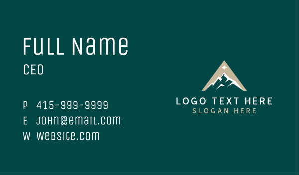 Mountain Star Peak Business Card Design Image Preview