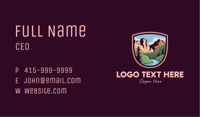 Lake Outdoor Badge Business Card