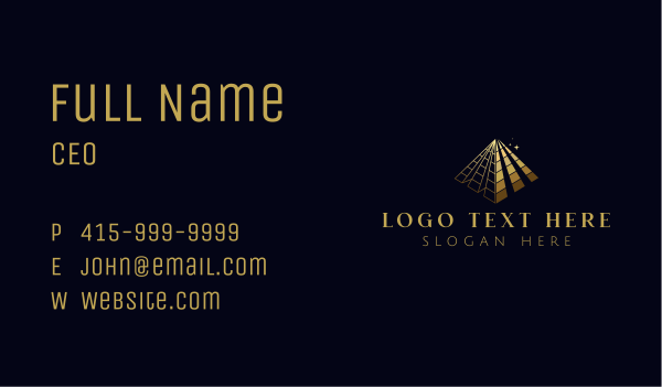 Luxury Pyramid Boutique Business Card Design Image Preview