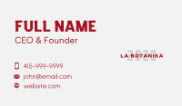 Red Business Wordmark Business Card Image Preview