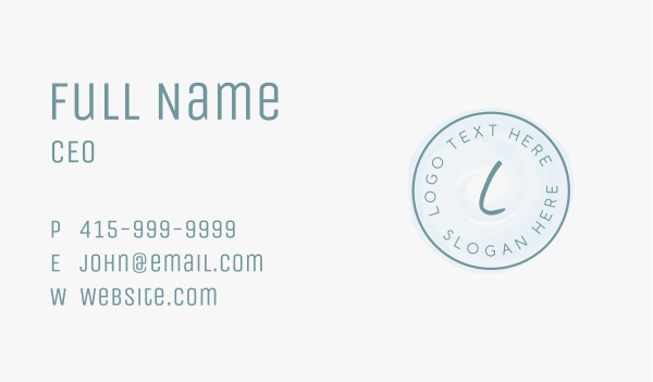 Watercolor Brush Boutique Business Card Design Image Preview