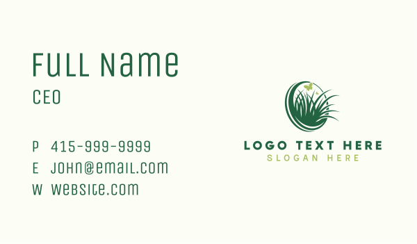 Lawn Grass Nature Business Card Design Image Preview