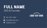 Bold Rustic Wordmark Business Card Design