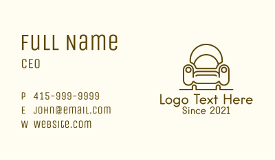 Shell Accent Armchair Business Card Image Preview
