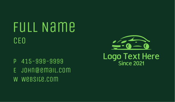 Green Automobile Car  Business Card Design Image Preview
