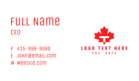 Red Maple Leaf Letter T Business Card Image Preview