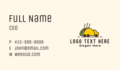 Taco Food Truck Business Card