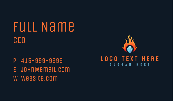 Fire Heat Cooler Business Card Design Image Preview