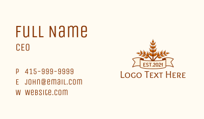 Wheat Bakery Banner Business Card