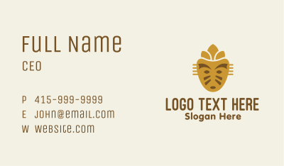 Golden Mayan Mask Business Card Image Preview