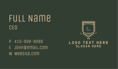 Classical Warrior Lettermark Business Card Image Preview