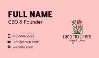 Wild Peony Flower Business Card Preview