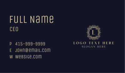 Luxury Flower Ornate Boutique Business Card Image Preview