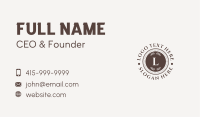 Coffee Shop Emblem Letter  Business Card Image Preview