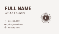 Coffee Shop Emblem Letter  Business Card Preview