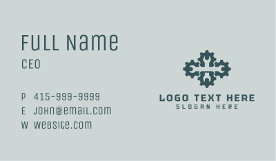 Wrench Tool Cogwheel Business Card Image Preview