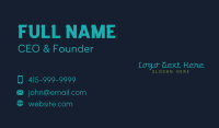 Generic Neon Wordmark Business Card Image Preview