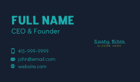 Generic Neon Wordmark Business Card Design
