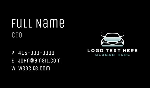 Deluxe Auto Detailing Business Card Design Image Preview