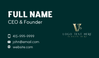 Luxury Elegant Letter V Business Card Image Preview