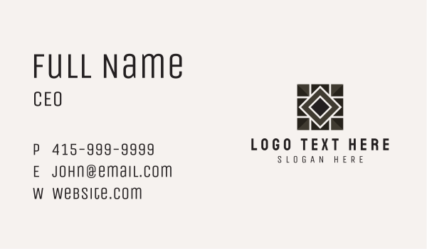 Floor Tile Pattern Business Card Design Image Preview