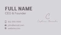 Cursive Letter Business Business Card Image Preview