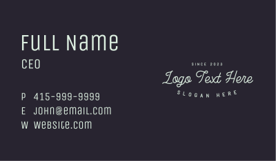 Boutique Stylist Wordmark Business Card Image Preview