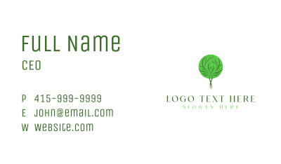 Female Yoga Tree Business Card Image Preview