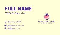 Seductive Erotic Peach Business Card Design