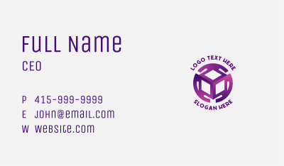 Cyber Tech Cube Business Card Image Preview
