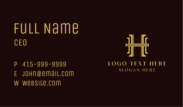 Serif Luxury Classic Business Card Design Image Preview