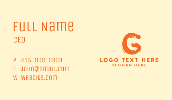 Liquid Soda Letter G Business Card Design Image Preview